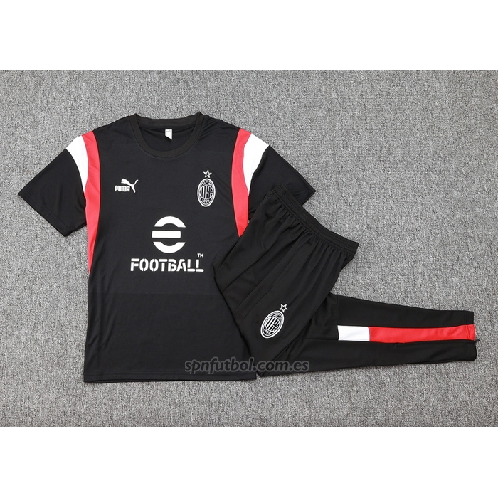 Chandal del AC Milan Manga Corta 2023-2024 Negro